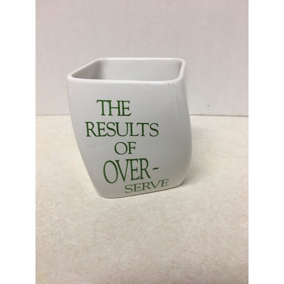 Vintage Golf Gifts Twisted Tennis Coffee Mug 1992 " The Results Of Over-Serve " - Picture 2 of 5